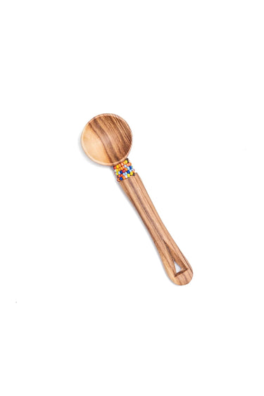Hand-Carved Beaded Tea Spoon